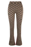 Off-white Monogram Split Leggings In Black/brown