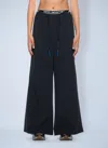 Off-white Black Nylon Logoband Ny Activewear Trousers In Black
