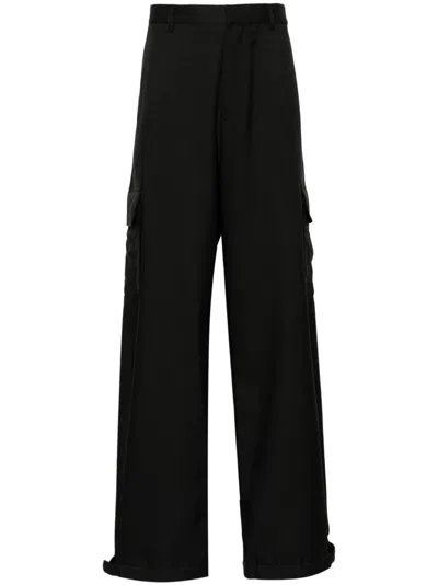 Off-white Logo Trousers In Black