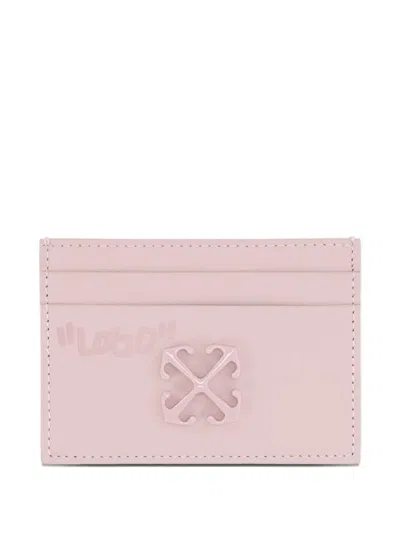 Off-white Logo-patch Cardholder In Pink