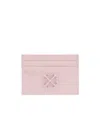 Off-white Rectangular Card Holder In Pink