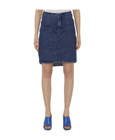 Off-white Motorcycle Midi Skirt In Blue