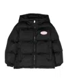 Off-white Logo-patch Padded Jacket In Black