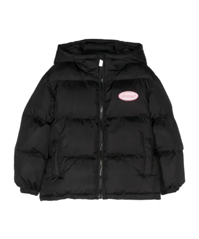 Off-white Logo-patch Padded Jacket In Black