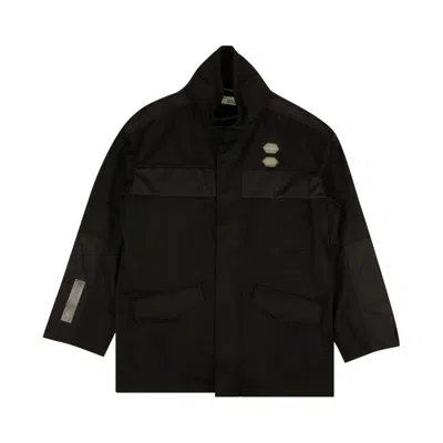 Pre-owned Off-white Logo Patch Parka 'black'