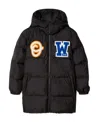 Off-white Logo-patch Puffer Jacket In Black