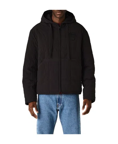 Off-white Logo Patch Quilted Jacket In Black