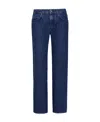 Off-white Logo Patch Straight Leg Jeans In Blue