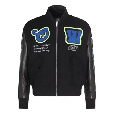 OFF-WHITE OFF-WHITE LOGO-PATCH VARSITY JACKET