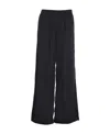 Off-white Logo Patch Wide-leg Trousers In Black