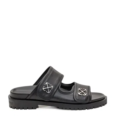 Off-white Logo Plaque Slip-on Slides