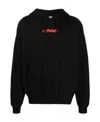 Off-white Logo-print Arrow Painterly-print Hoodie In Black