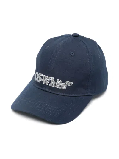 Off-white Logo-print Baseball Cap In Blue