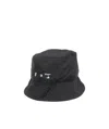 Off-white Logo-print Bucket Hat In Black