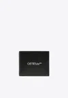 Off-white Off White Man Black Leather Wallet In Black