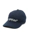 Off-white Logo-print Cap In 4680 Navy Blue