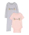 Off-white Baby Pink & Gray College Two-piece Set In White