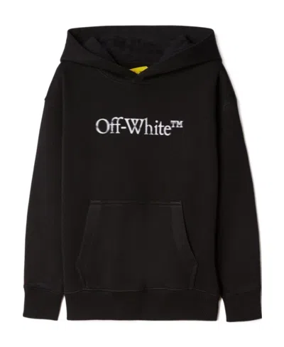 OFF-WHITE OFF-WHITE KIDS LOGO-PRINTED LONG-SLEEVED HOODIE