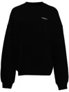 Off-white Men's Cotton Crew-neck Sweatshirt In 1030 Black - Chalk Pink