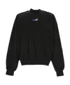 Off-white Logo-print Cotton Sweatshirt In Black