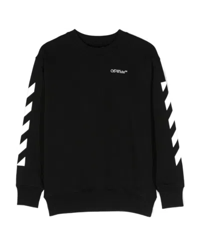 Off-white Logo-print Cotton Sweatshirt In Black