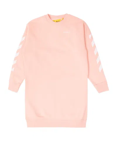 Off-white Logo-print Cotton Sweatshirt In Nude