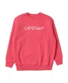 Off-white Logo-print Cotton Sweatshirt In Red