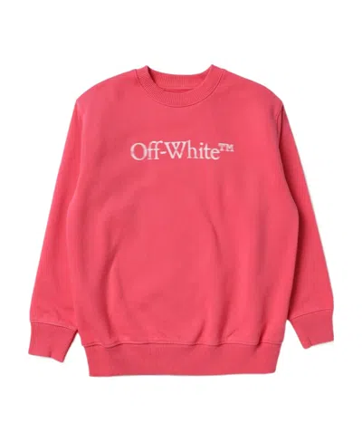Off-white Logo-print Cotton Sweatshirt In Red