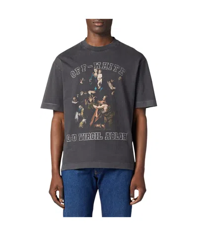 Off-white Logo-print Cotton T-shirt In Black