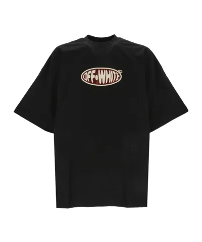 Off-white Logo-print Cotton T-shirt In Black