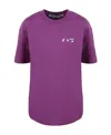 Off-white Solid Color Cotton Crew-neck T-shirt In Purple