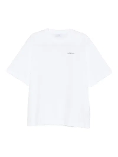 Off-white Logo-print Cotton T-shirt In White