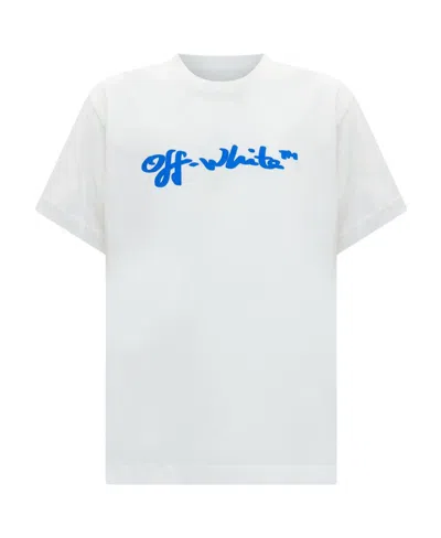 Off-white Logo-print Cotton T-shirt In White