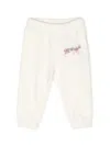 Off-white Logo-print Cotton Track Pants In Yellow