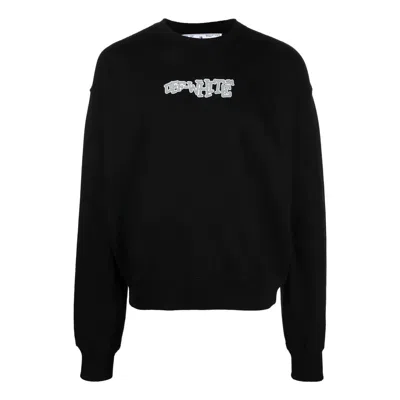 Off-white Logo Print Crew Neck Sweatshirt 'black'
