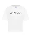 Off-white Off White Big Logo Bookish Cropped T Shirt In White
