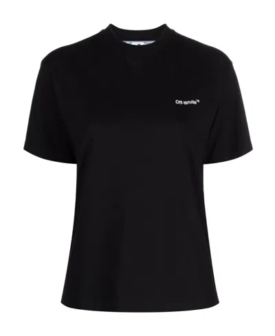 Off-white Logo-print Diag T-shirt In Black
