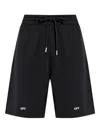 Off-white Logo-print Drawstring Shorts In Black