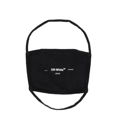 Off-white Logo Print Face Mask In Black