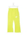 Off-white Logo-print Flared Track Pants In Yellow