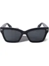 Off-white Off White Oeri110 Cincinnati 1007 Black Dark Grey Glasses In Black