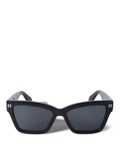Off-white Logo Print Glasses In Black