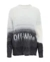 Off-white Logo-print Gradient Jumper In Black