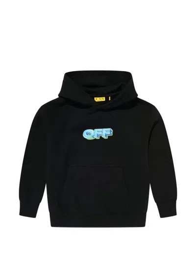 Off-white Logo-print Graphic Hoodie In Black