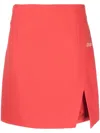Off-white Logo-print High-waisted Skirt In Red