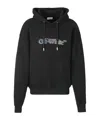 Off-white Off White Cotton Hoodie In Black