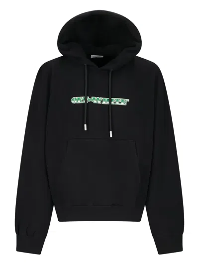 OFF-WHITE LOGO-PRINT HOODIE