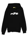 Off-white Black Hoodie With  Kids Logo In Black