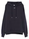Off-white Hooded Sweatshirt Featuring Graphic Print In Black