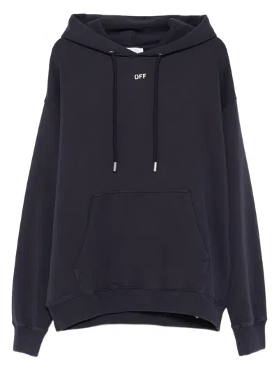 Off-white Logo-print Hoodie In Black